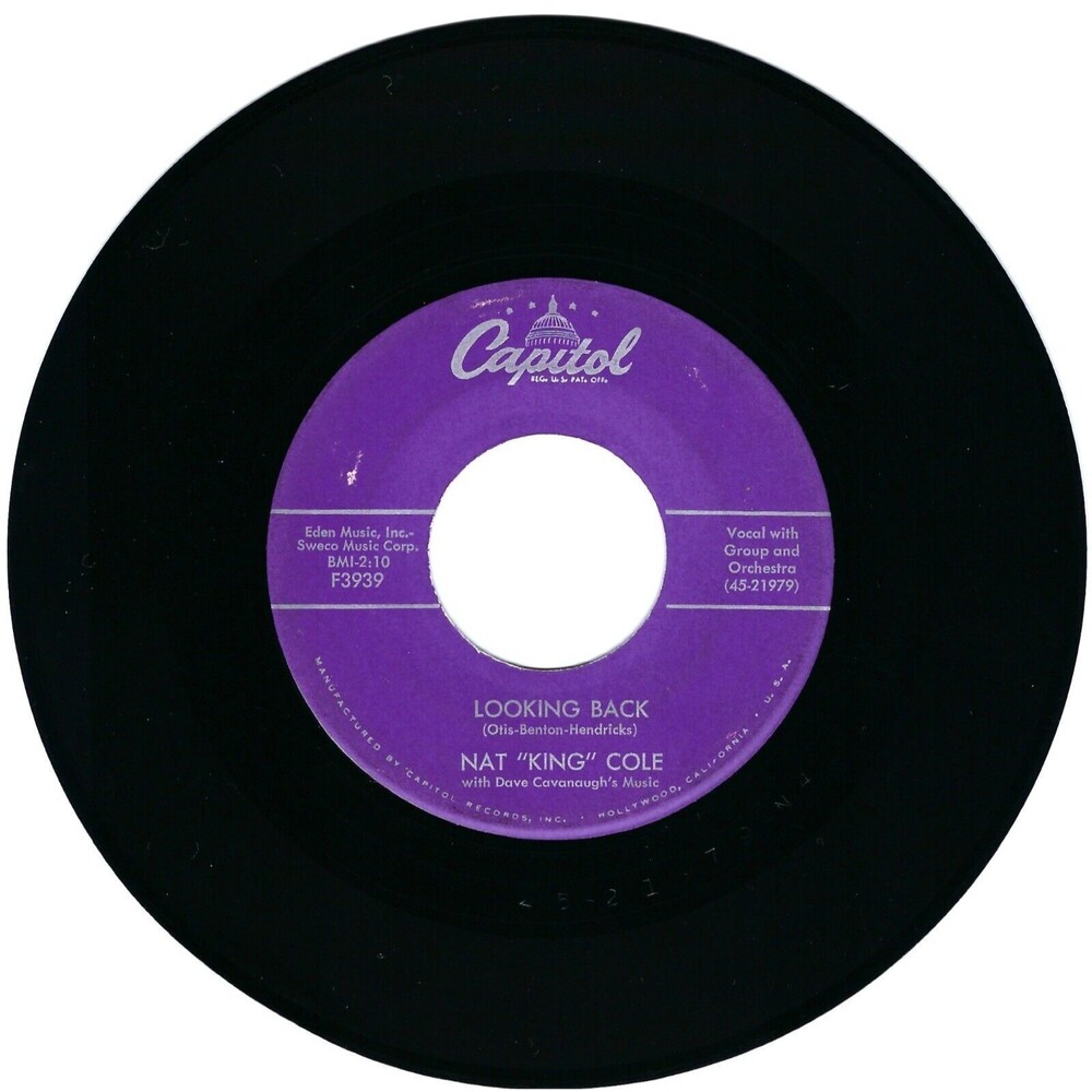 Nat King Cole ‎– Looking Back / Do I Like It - Capitol 45 RPM Vinyl